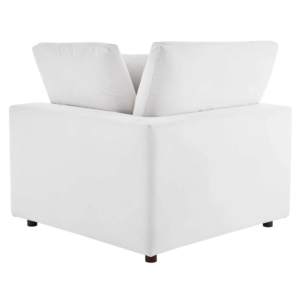 Commix 5-Piece Down Filled Overstuffed Performance Velvet Sectional Sofa in White