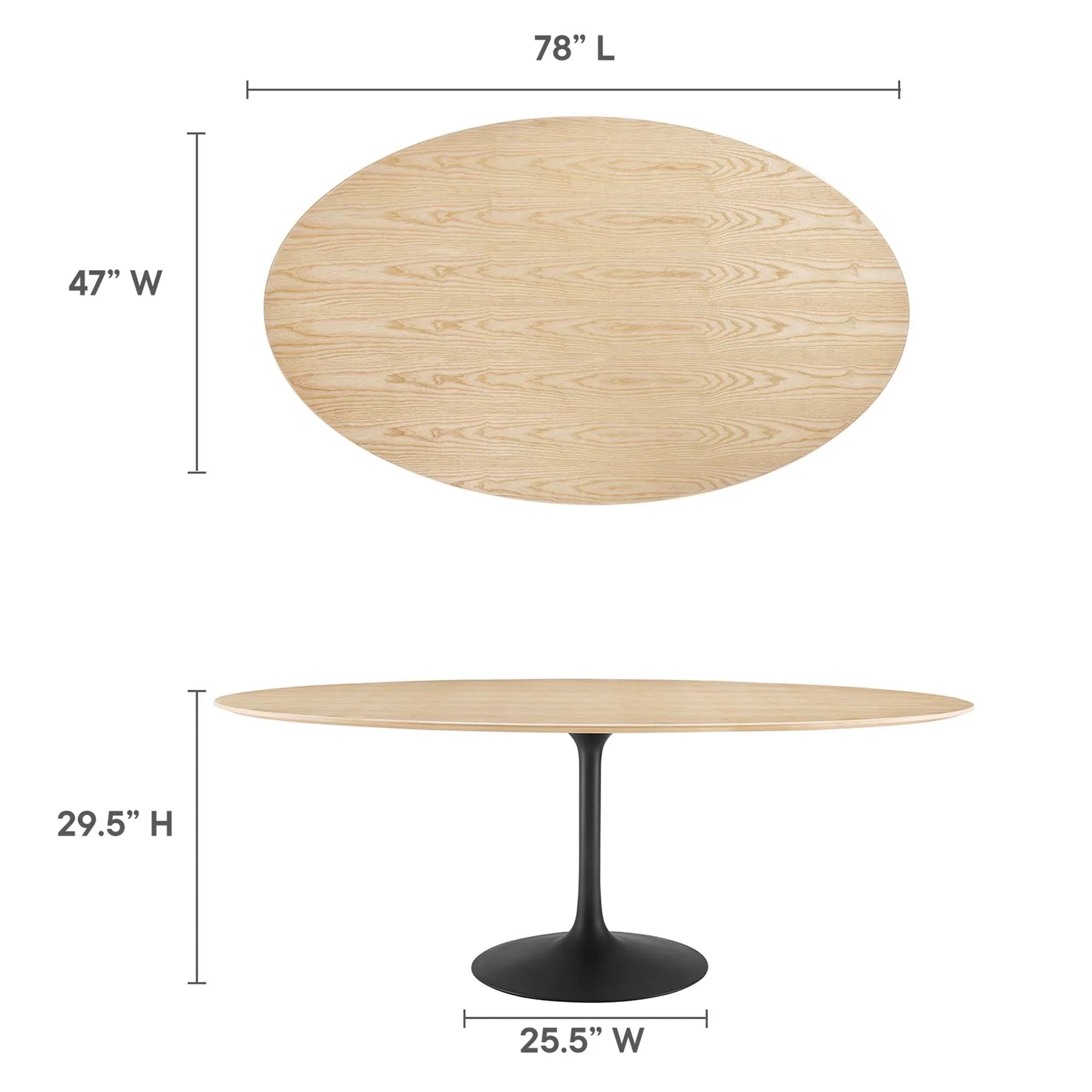 Lippa Oval Wood Dining Table