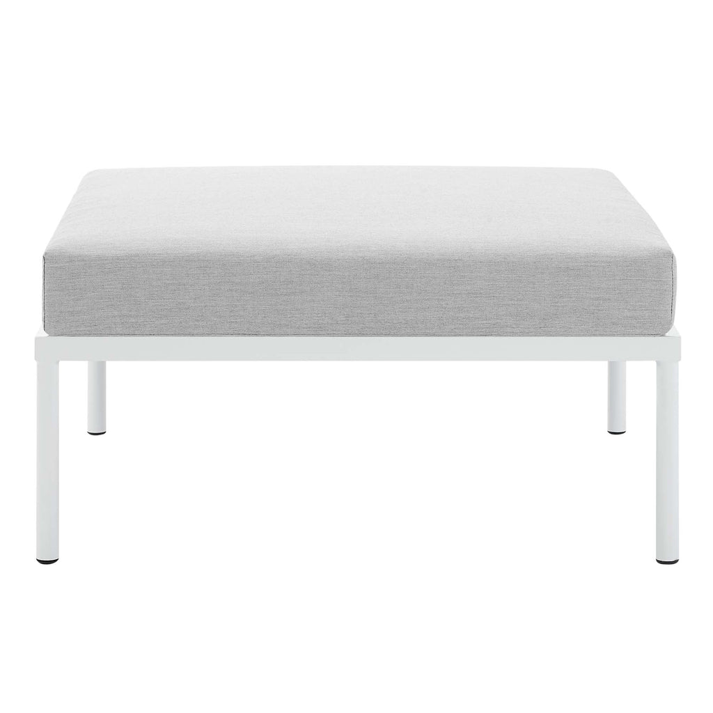 Harmony Sunbrella® Outdoor Patio Aluminum Ottoman in Gray