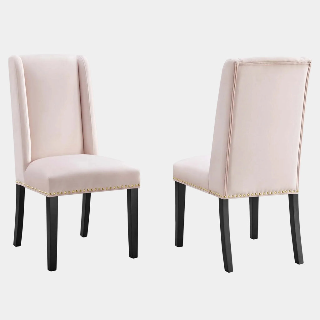 Baron Performance Velvet Dining Chairs Set of 2