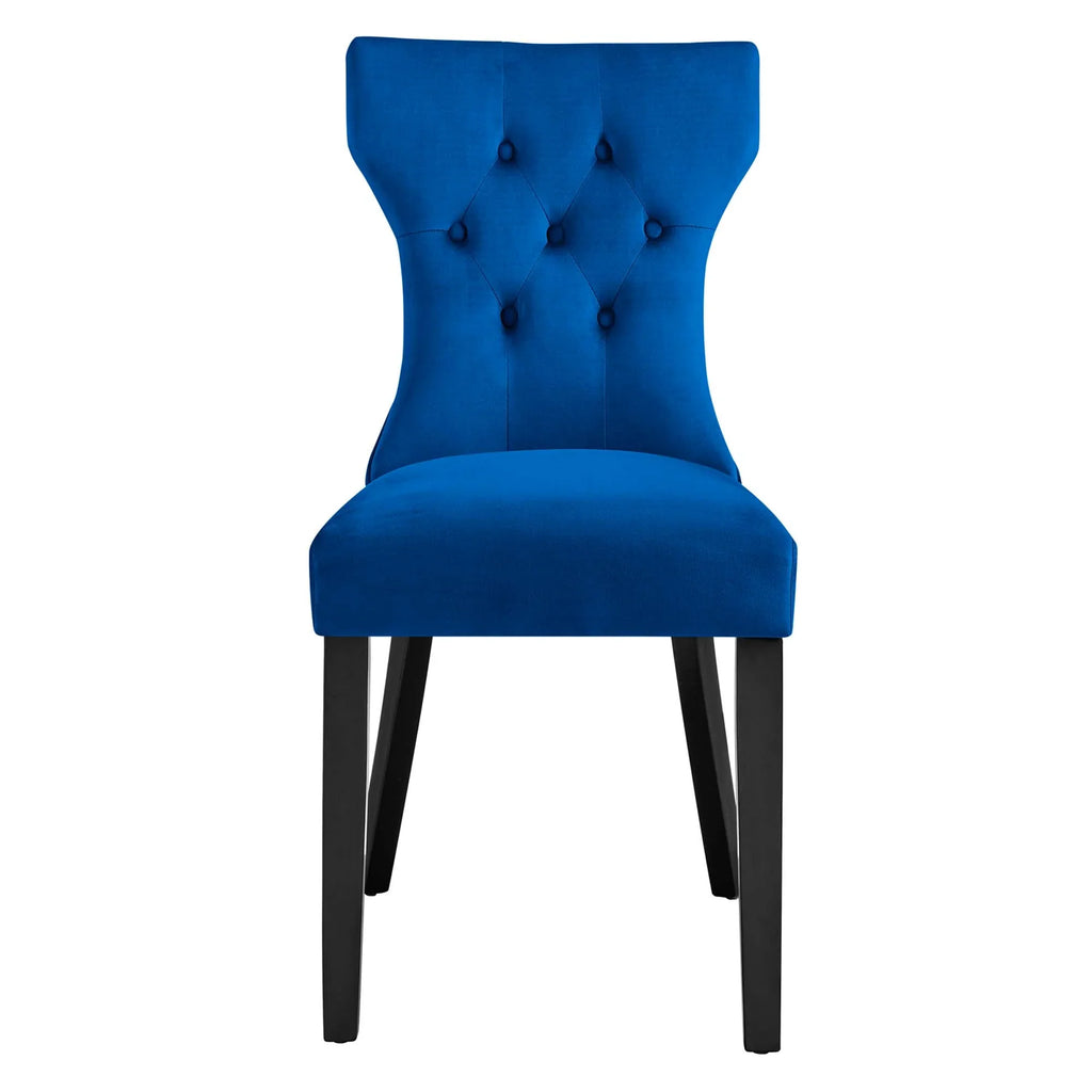 Silhouette Performance Velvet Dining Chairs Set of 2