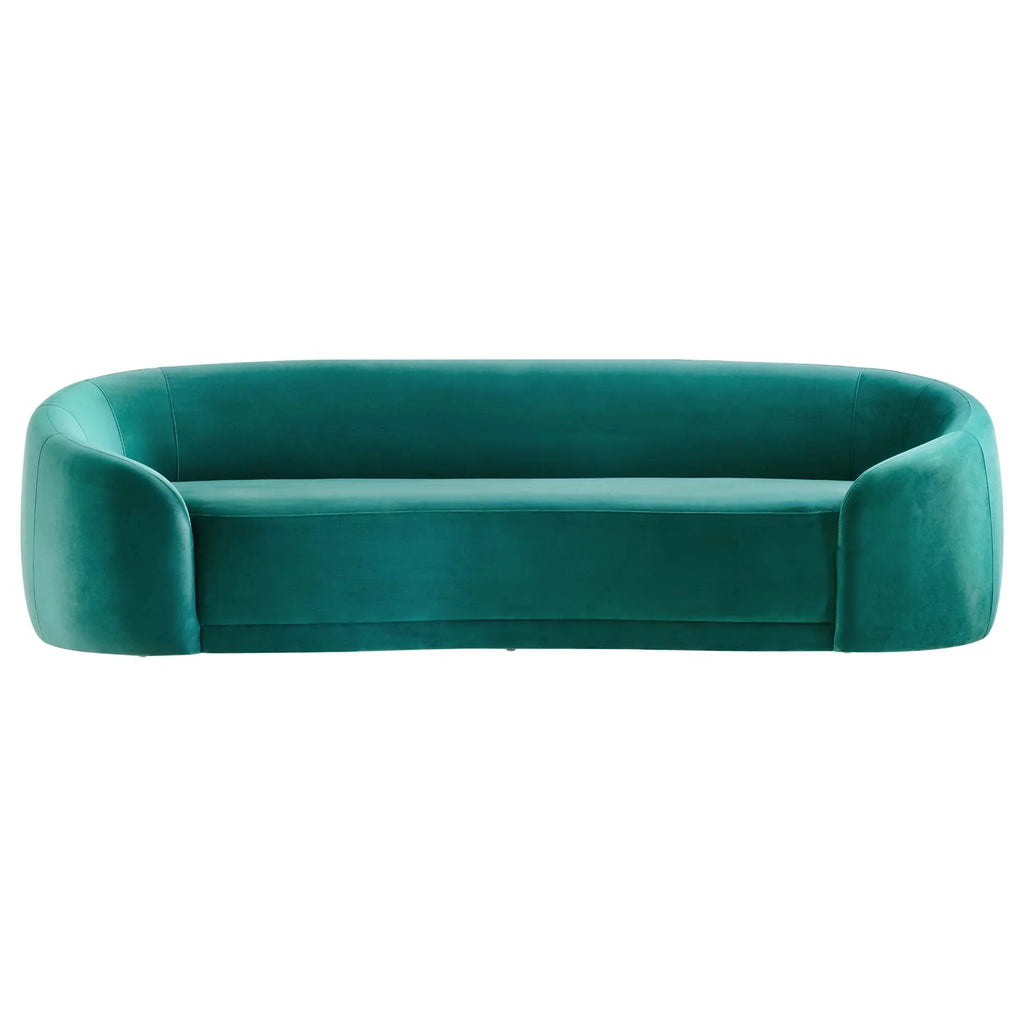 Contessa Performance Velvet Sofa in Teal