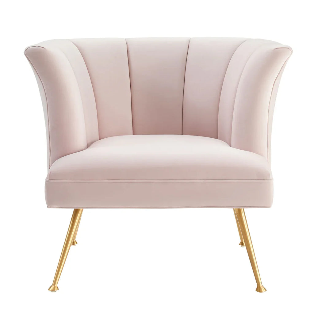 Veronica Channel Tufted Performance Velvet Armchair