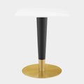 Zinque 24" Square Dining Table in Gold White