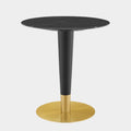 Zinque 28" Artificial Marble Dining Table in Gold Black