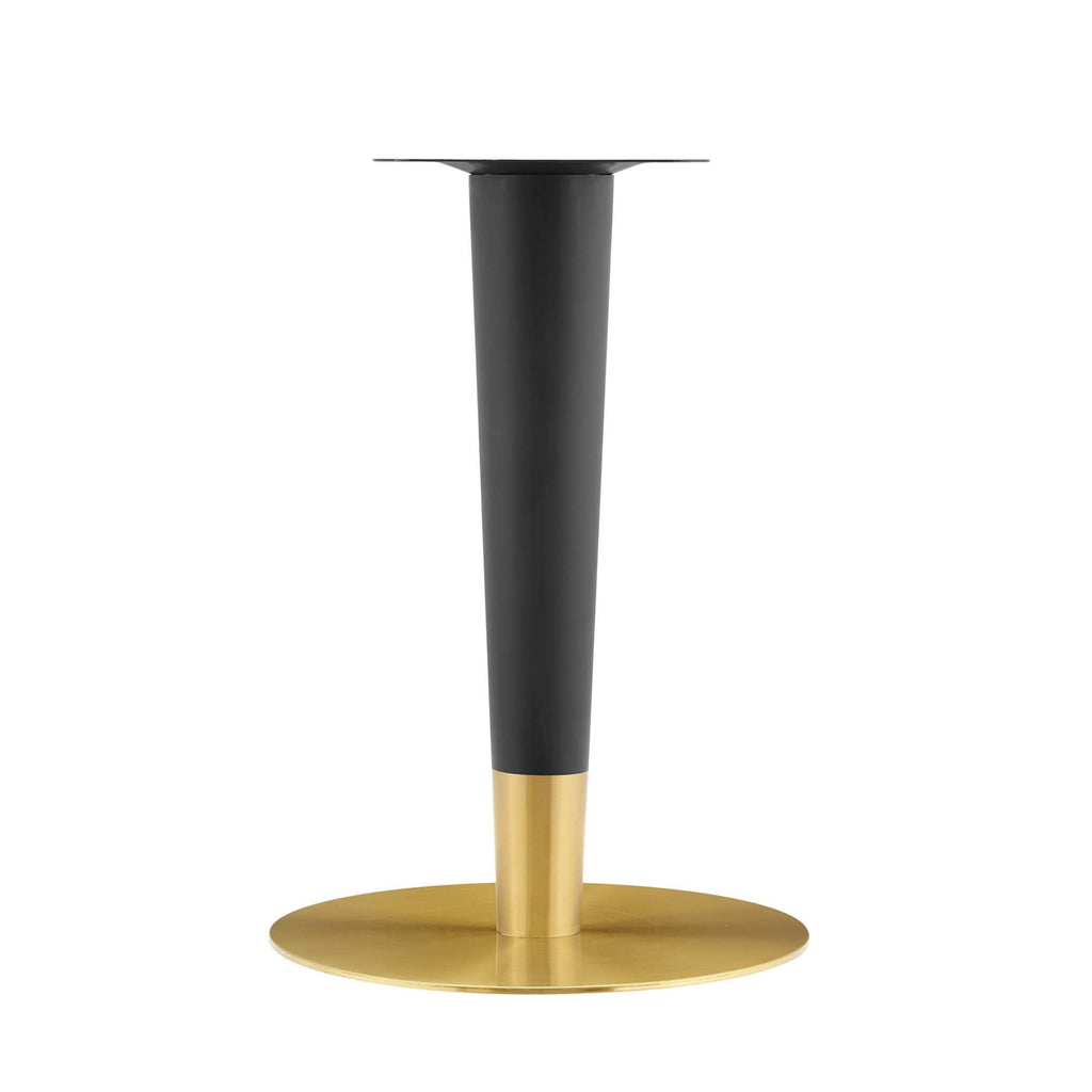 Zinque 28" Artificial Marble Dining Table in Gold Black