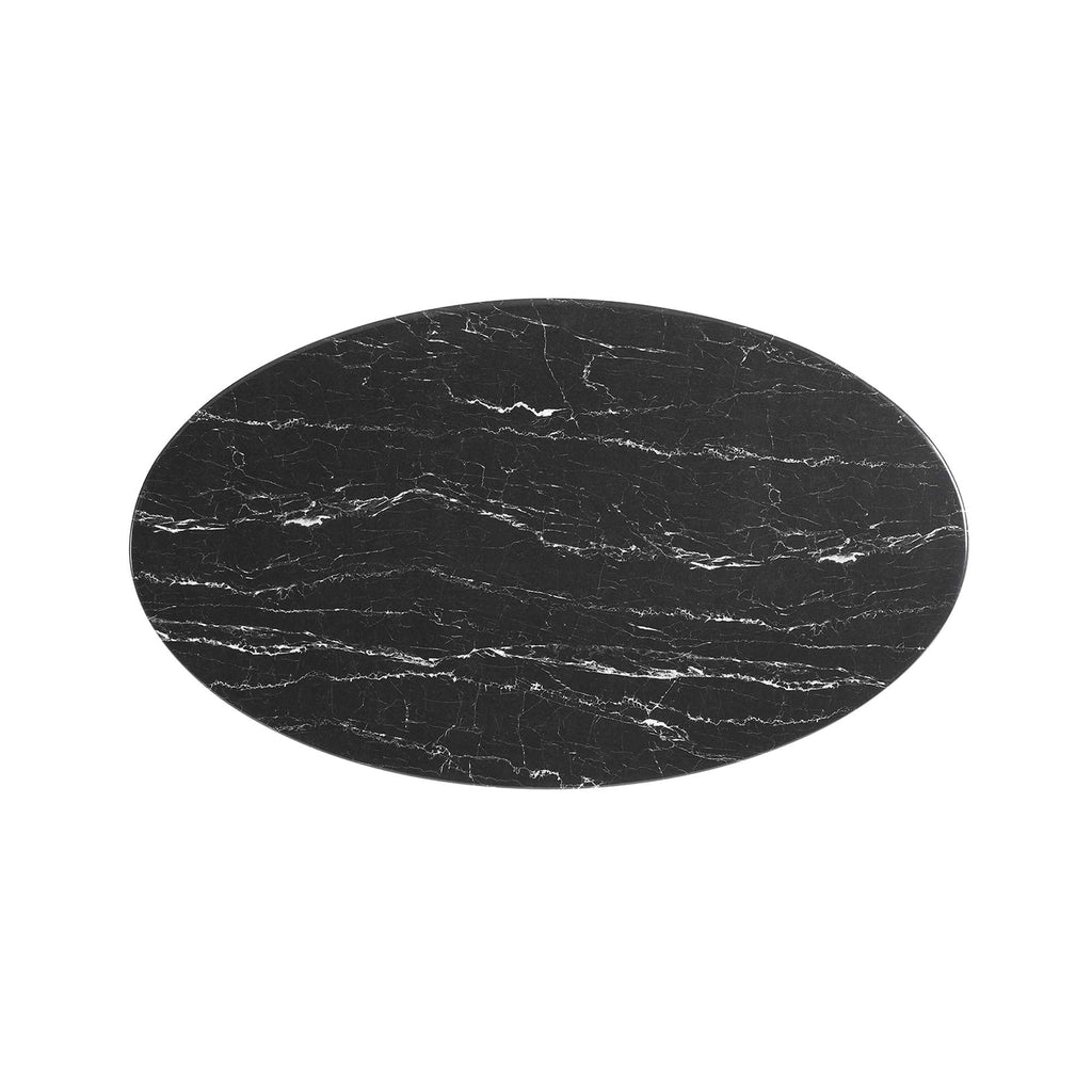 Lippa Oval Artificial Marble Dining Table