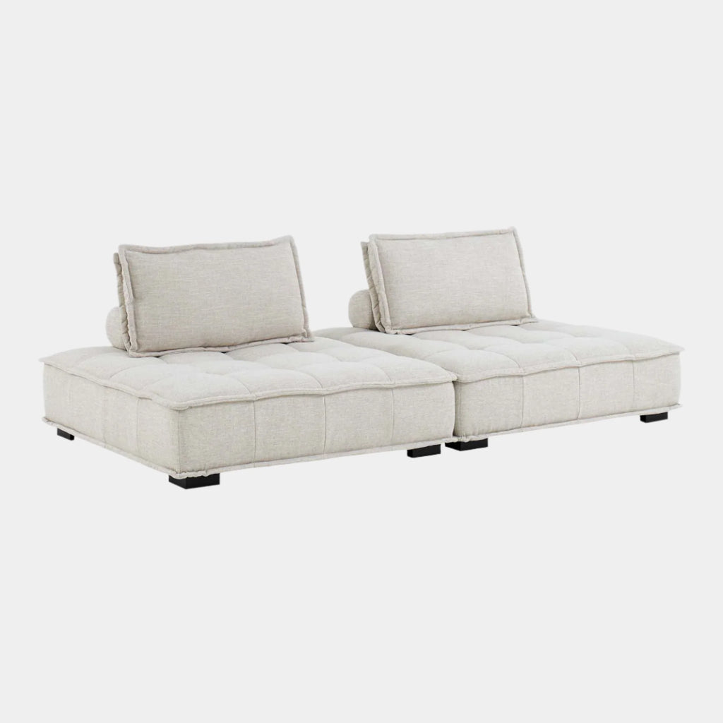 Saunter 2-Piece Tufted Fabric Fabric Loveseat