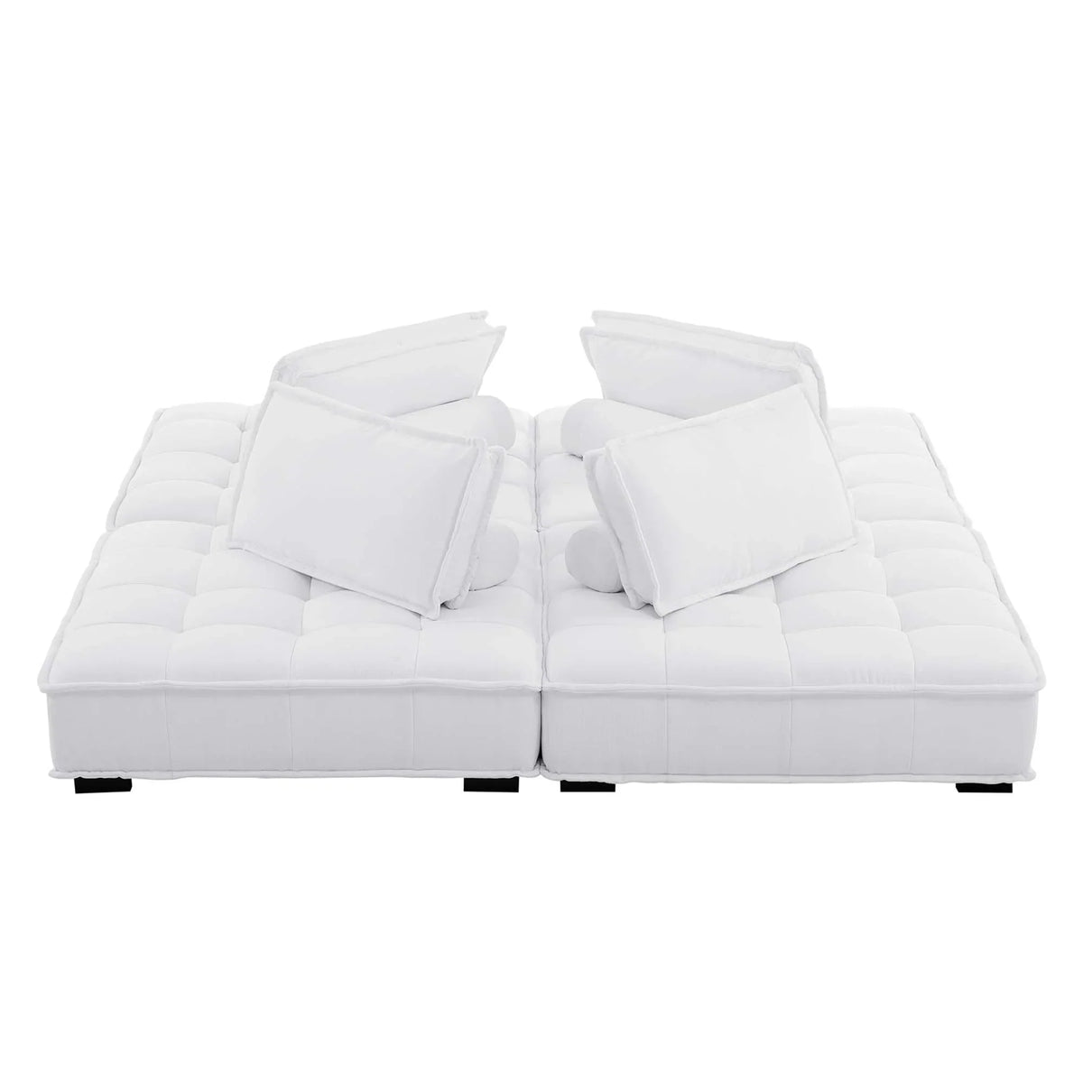 Saunter 4-Piece Tufted Fabric Fabric Sectional Sofa