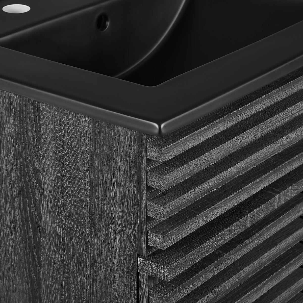 Render Bathroom Vanity with Black Basin Included