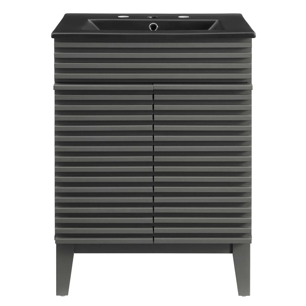 Render Bathroom Vanity with Black Basin Included