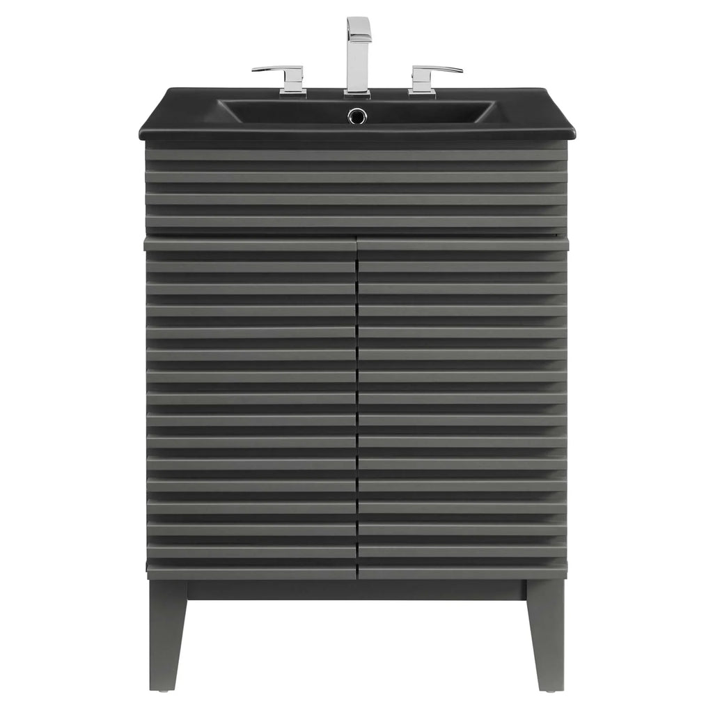 Render Bathroom Vanity with Black Basin Included