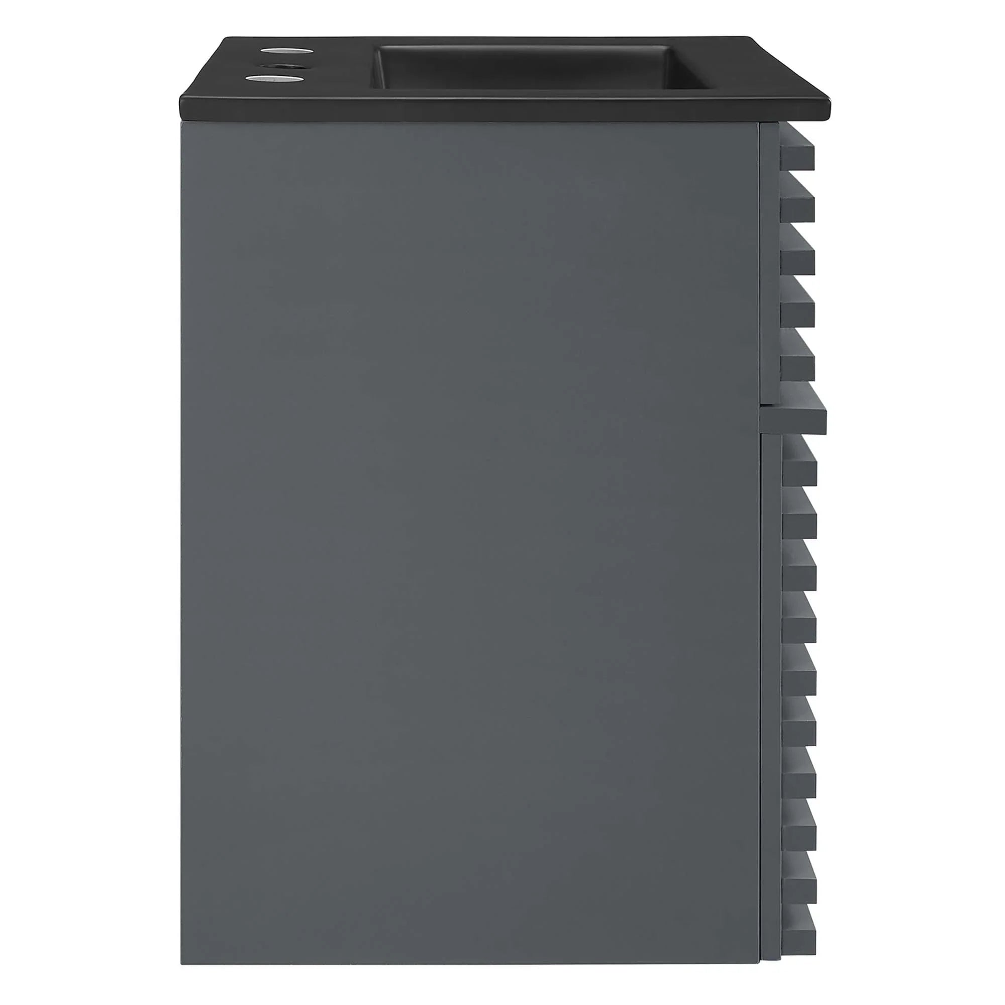 Render Wall-Mount Bathroom Vanity with Black Basin Included