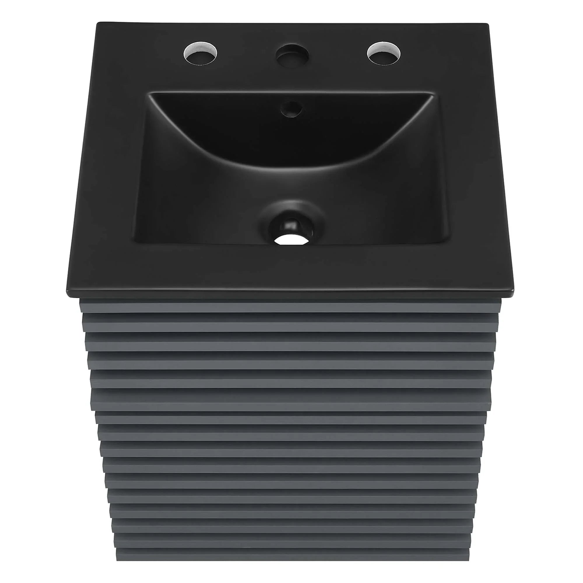 Render Wall-Mount Bathroom Vanity with Black Basin Included