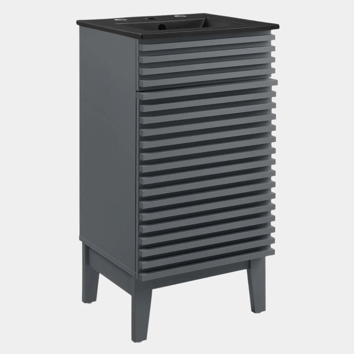 Render Bathroom Vanity with Black Basin Included