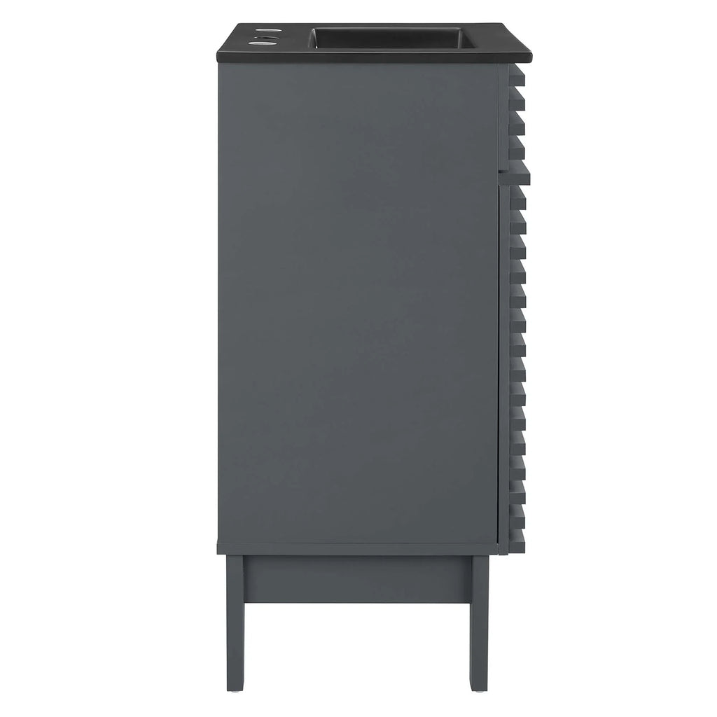 Render Bathroom Vanity with Black Basin Included