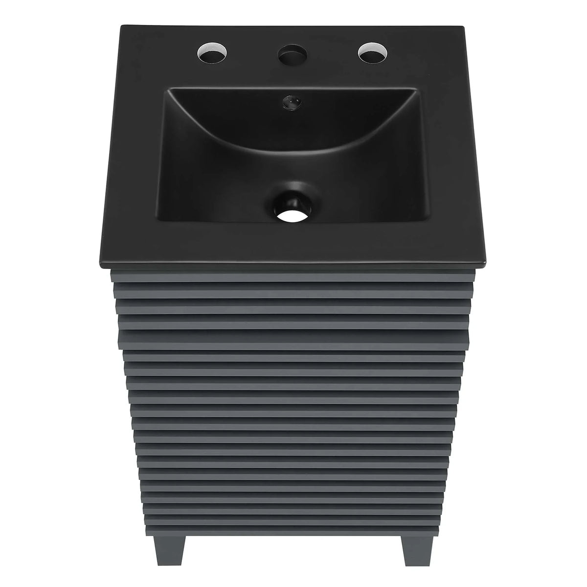 Render Bathroom Vanity with Black Basin Included