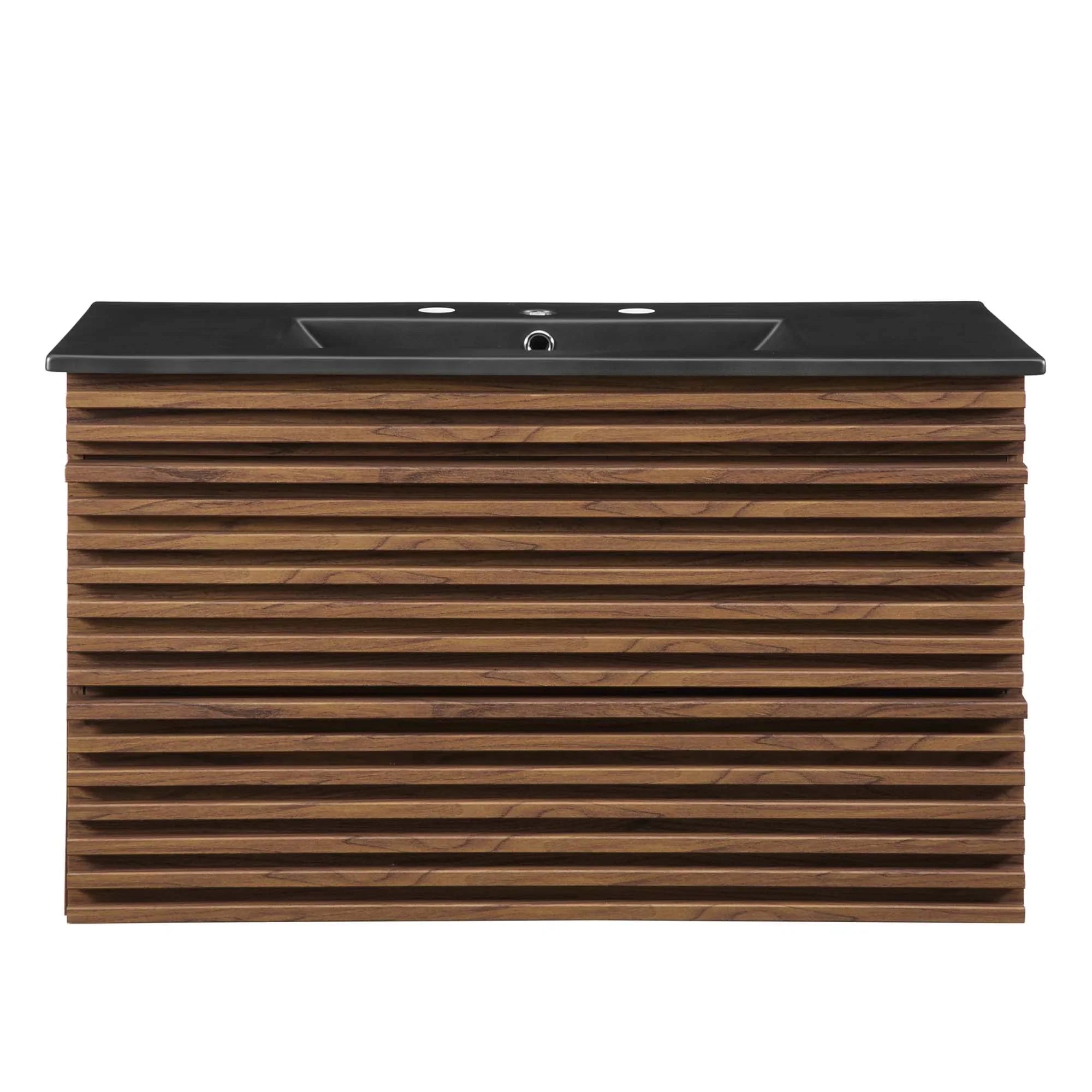 Render Wall-Mount Bathroom Vanity with Black Basin Included