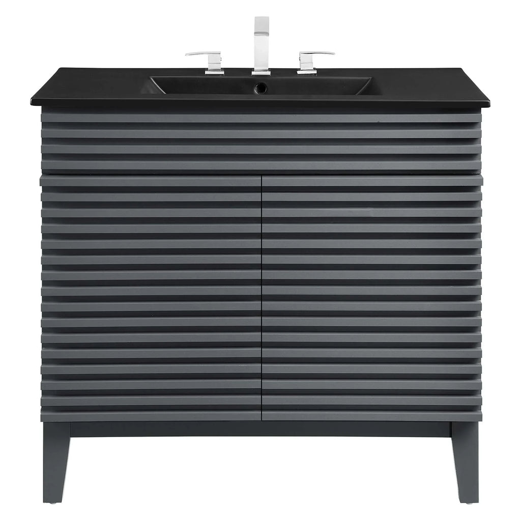 Render Bathroom Vanity with Black Basin Included