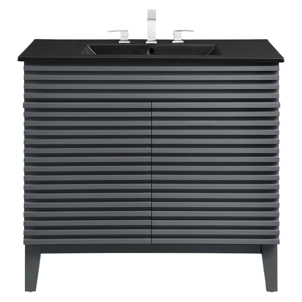 Render Bathroom Vanity with Black Basin Included