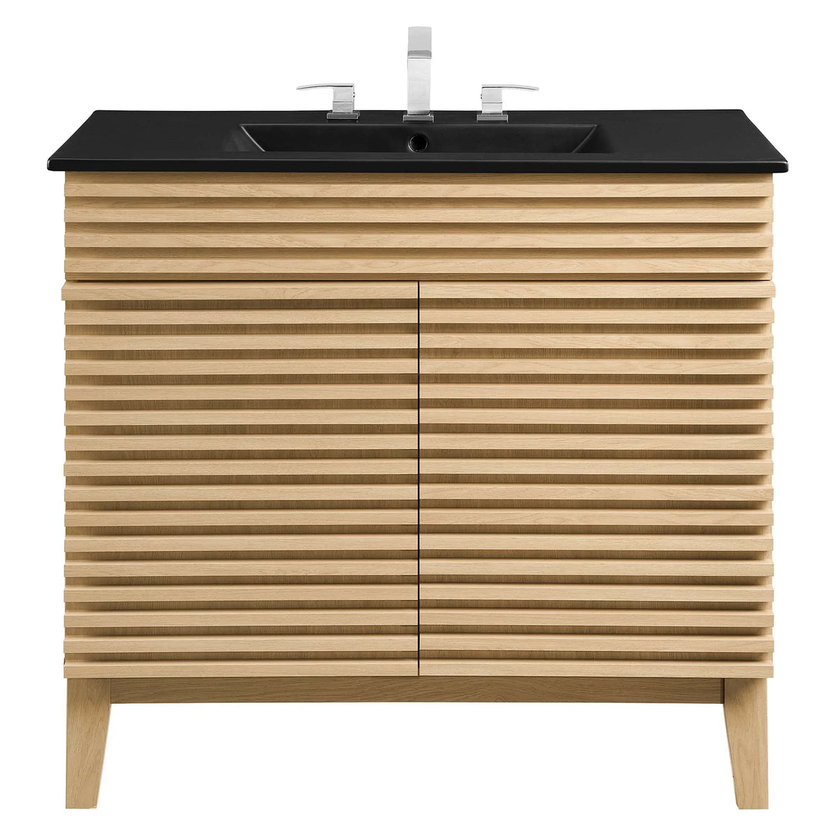 Render Bathroom Vanity with Black Basin Included