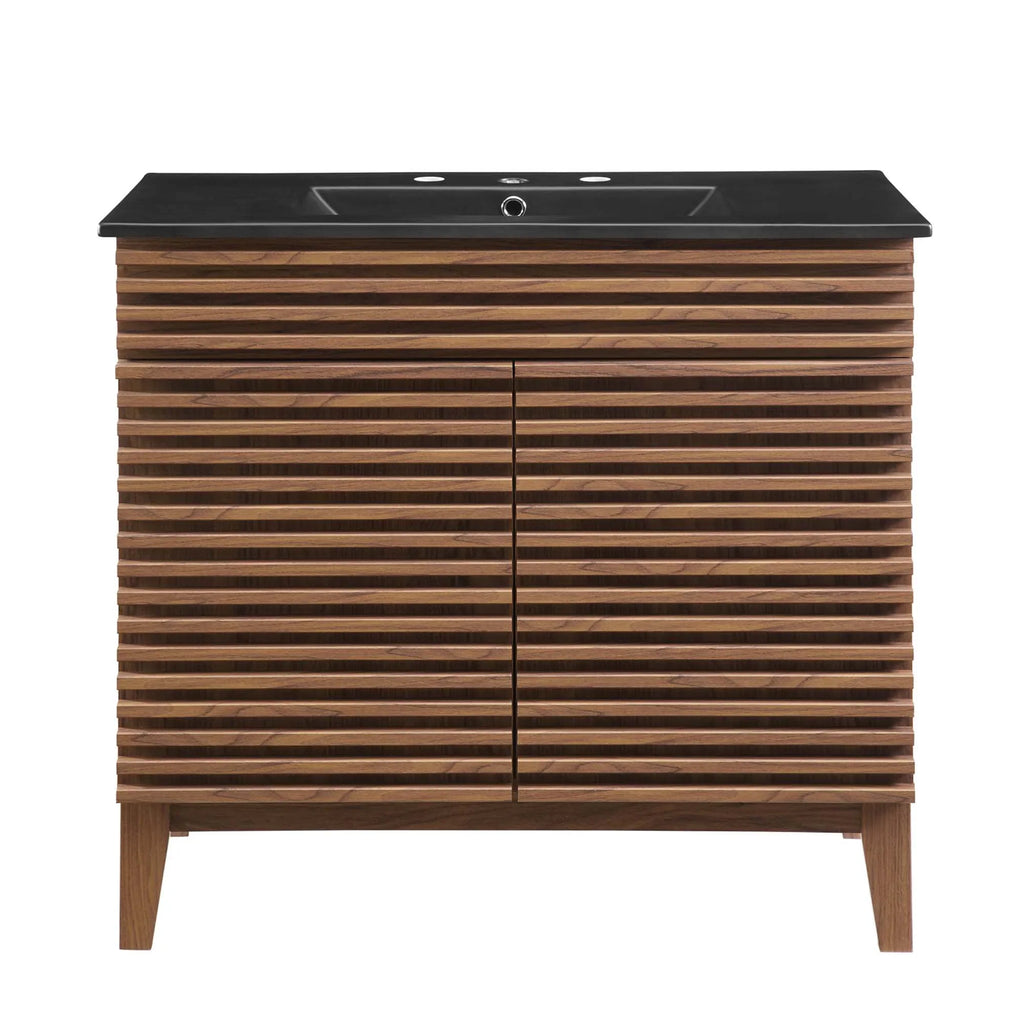 Render Bathroom Vanity with Black Basin Included