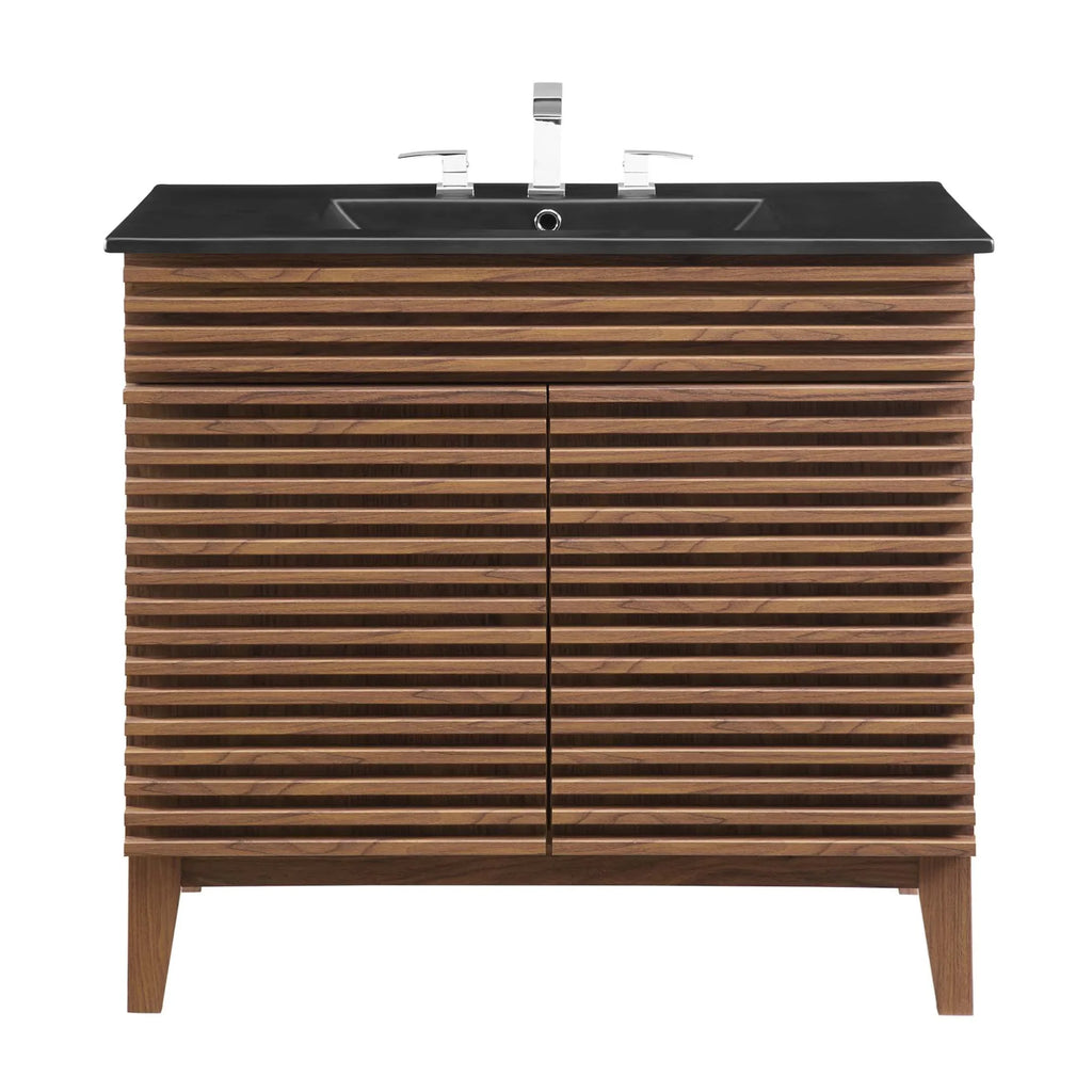 Render Bathroom Vanity with Black Basin Included