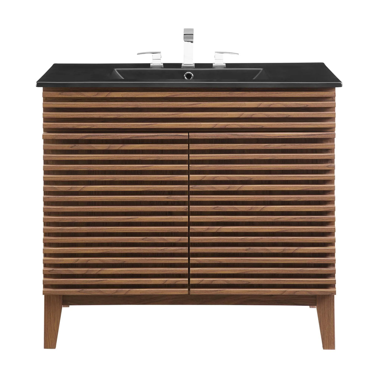 Render Bathroom Vanity with Black Basin Included