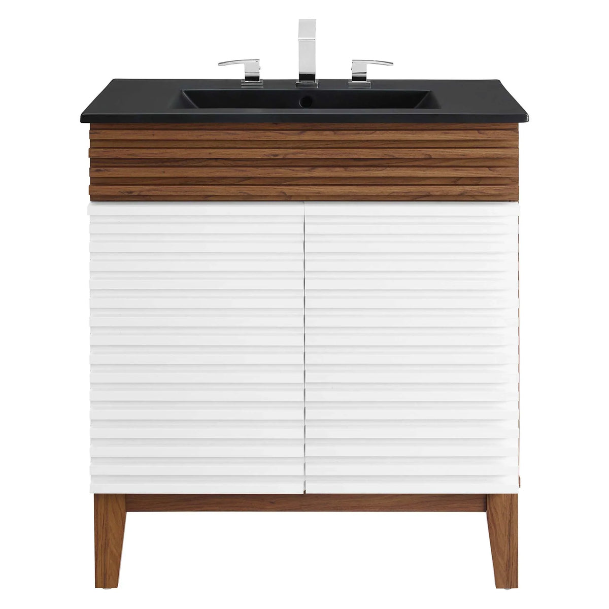 Render Bathroom Vanity with Black Basin Included