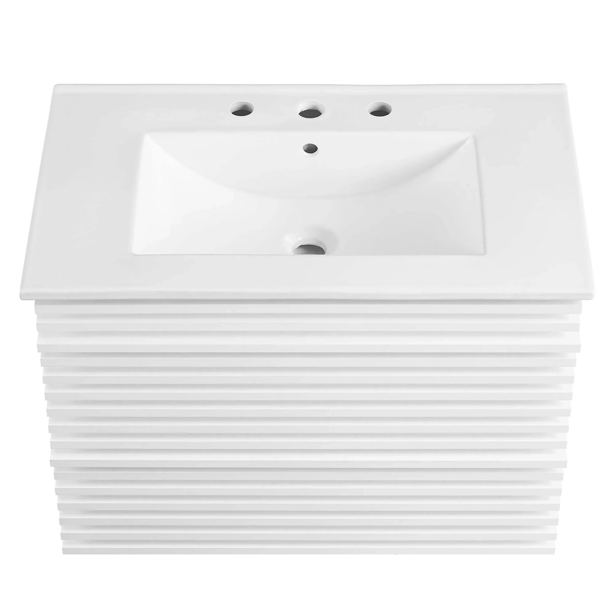 Render Wall-Mount Bathroom Vanity with White Basin Included