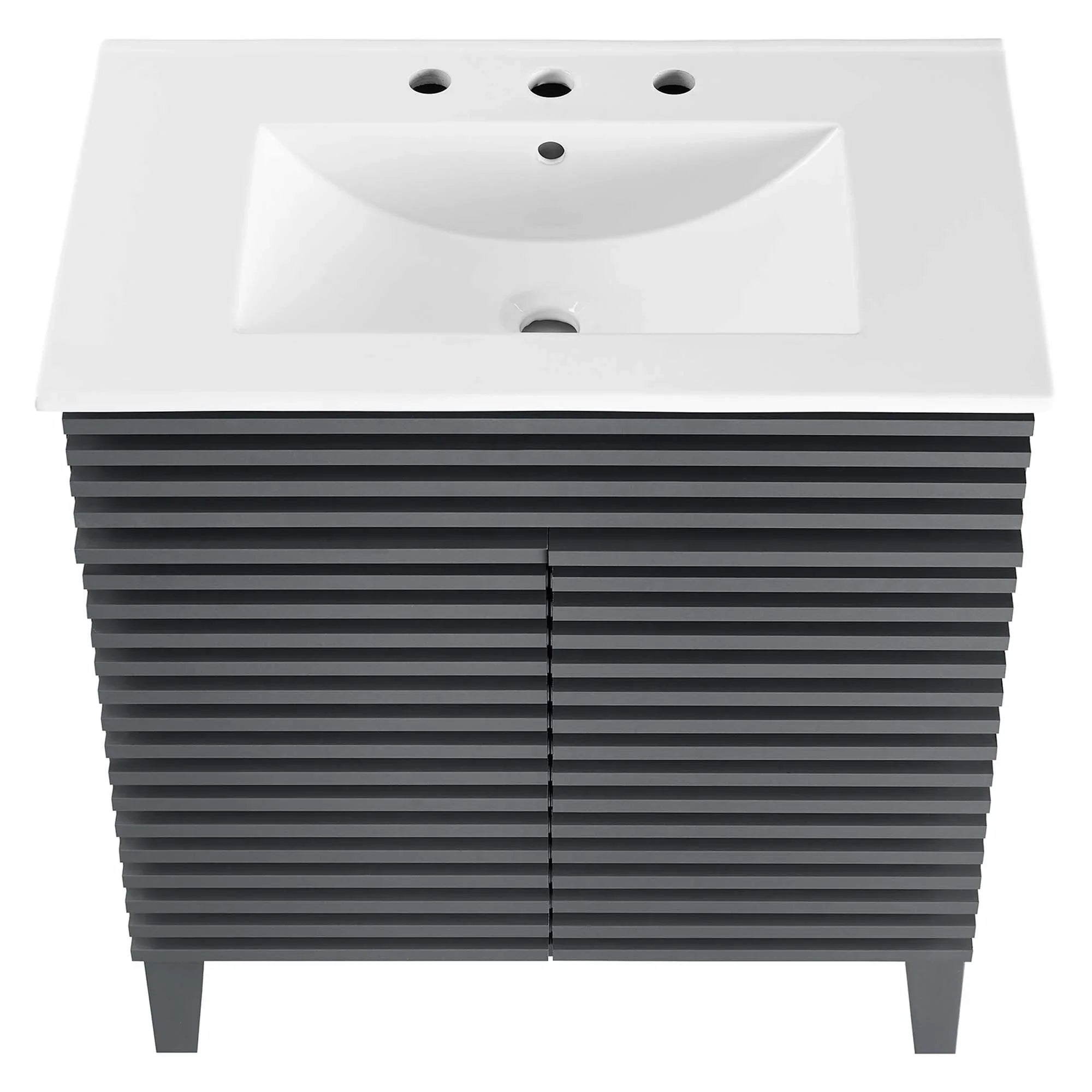 Render Bathroom Vanities with White Basin Included