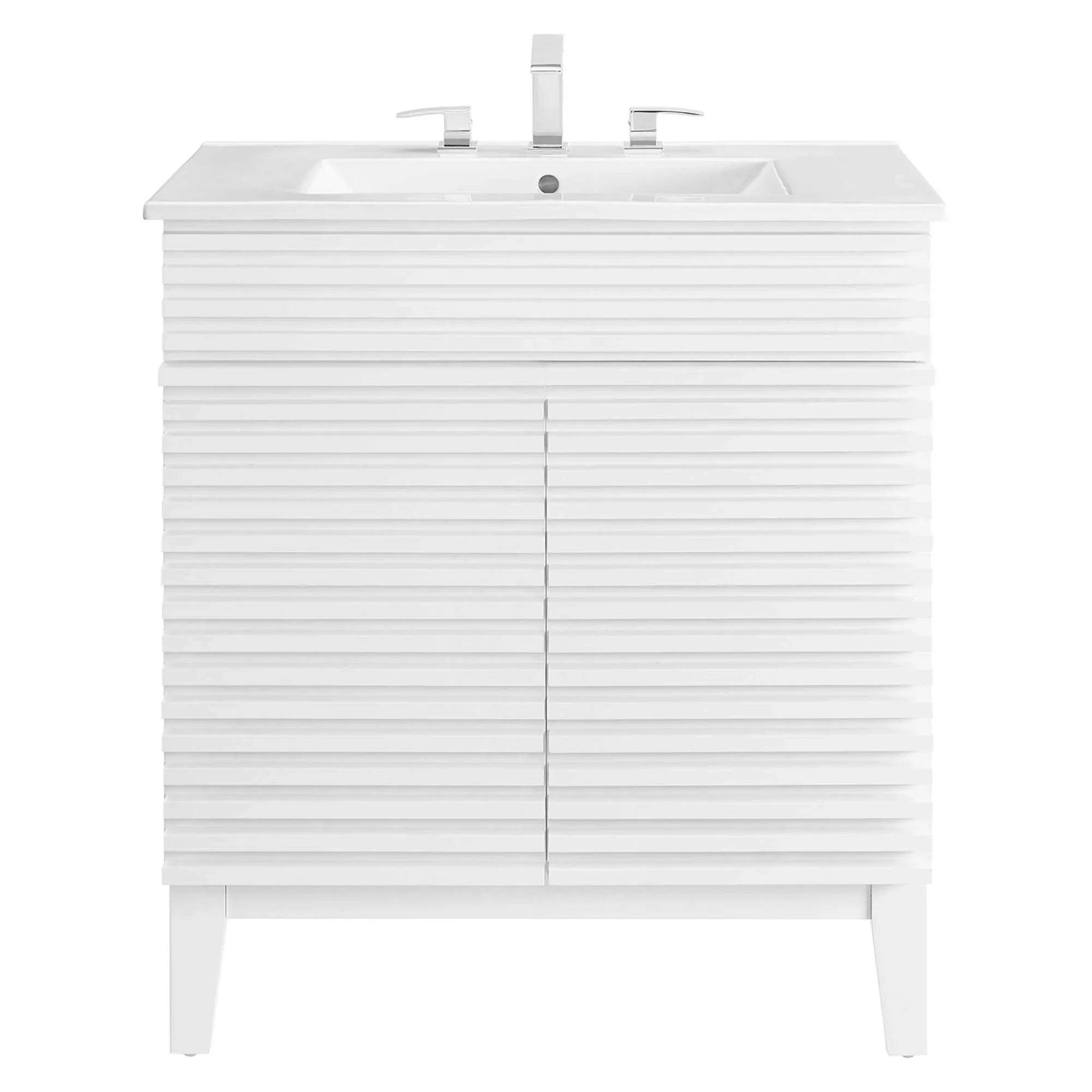 Render Bathroom Vanities with White Basin Included
