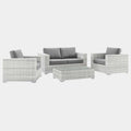 Convene 4-Piece Outdoor Patio Set in Light Gray Gray