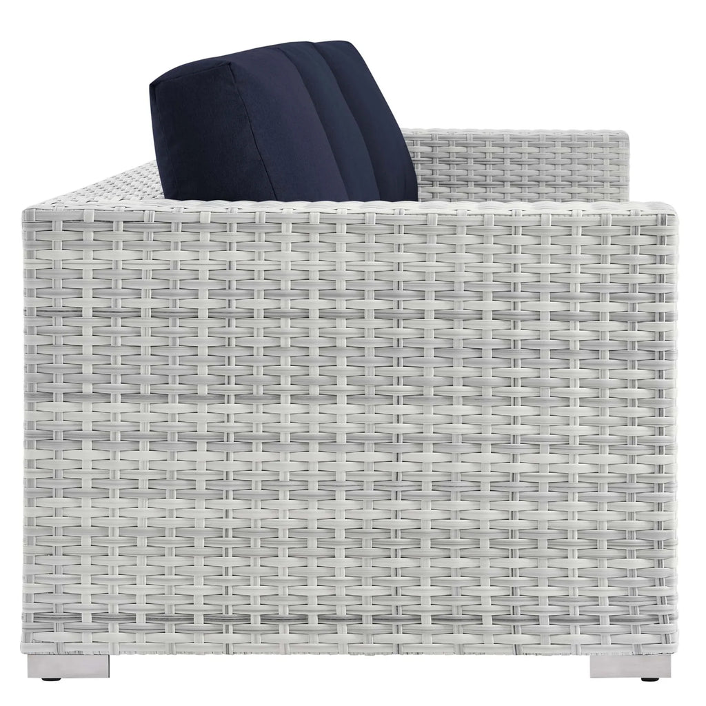 Convene 4-Piece Outdoor Patio Set in Light Gray Navy