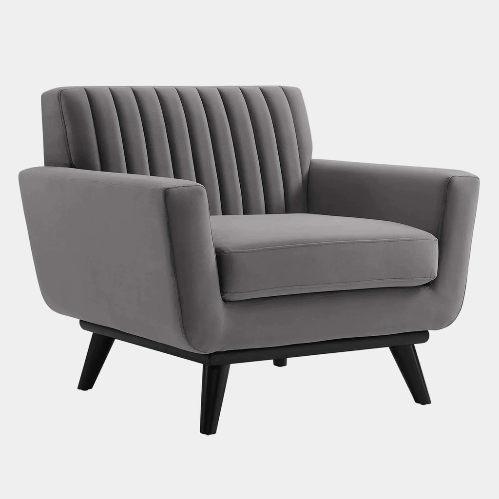 Engage Channel Tufted Performance Velvet Armchair