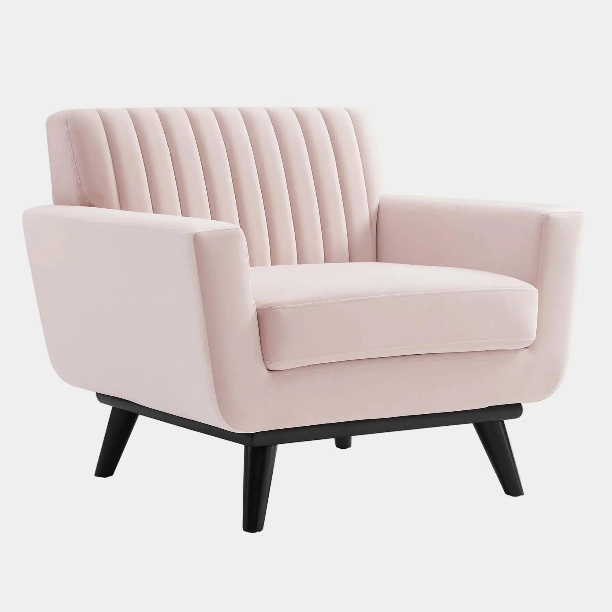 Engage Channel Tufted Performance Velvet Armchair