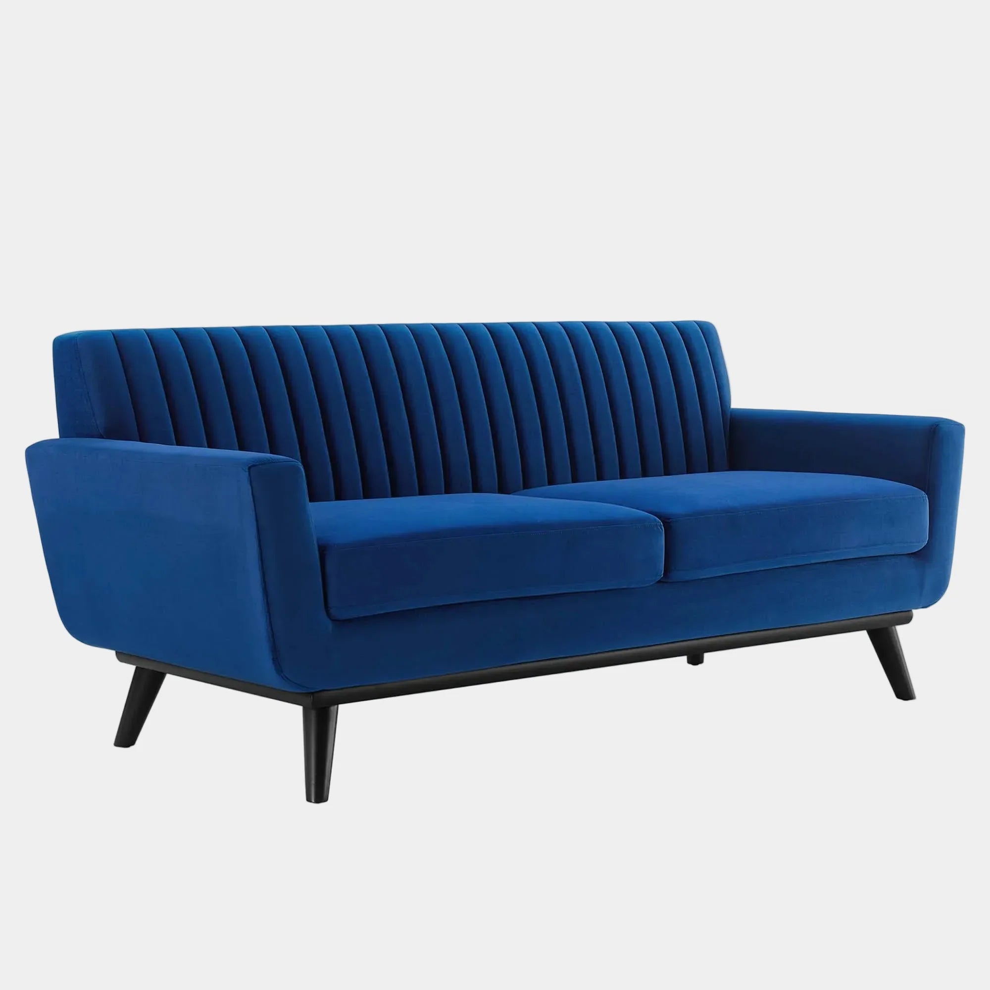 Engage Channel Tufted Performance Velvet Loveseat