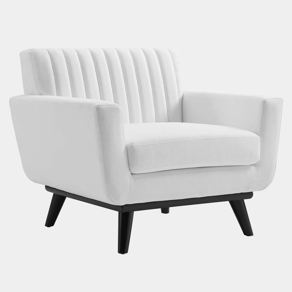 Engage Channel Tufted Fabric Armchair