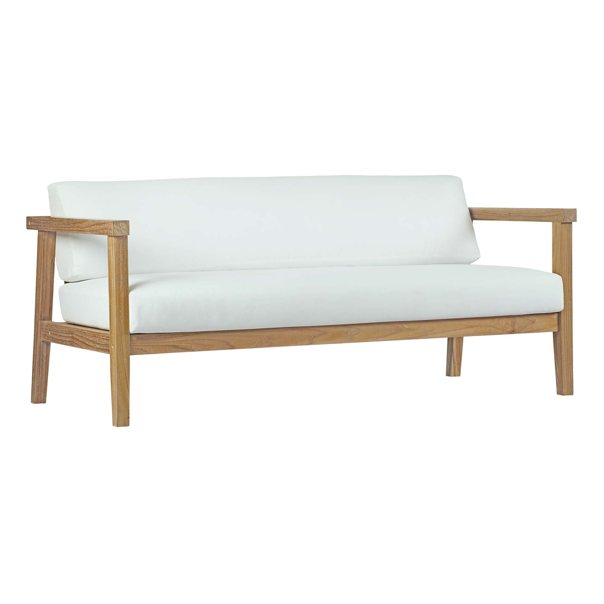 Bayport 6 Piece Outdoor Patio Teak Set in Natural White