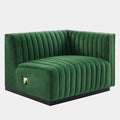 Conjure Channel Tufted Performance Velvet Right-Arm Chair