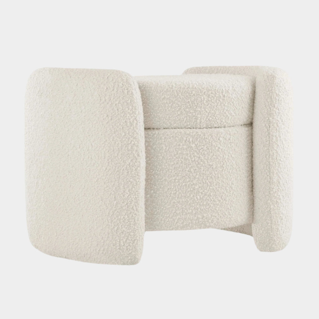Nebula Boucle Upholstered Ottoman