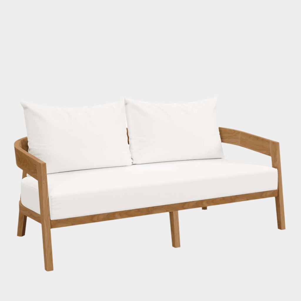 Brisbane Teak Wood Outdoor Patio Loveseat