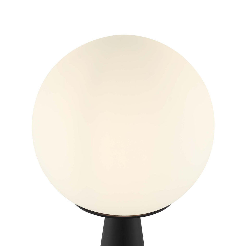 Apex Glass Globe Glass Table Lamp in White Black