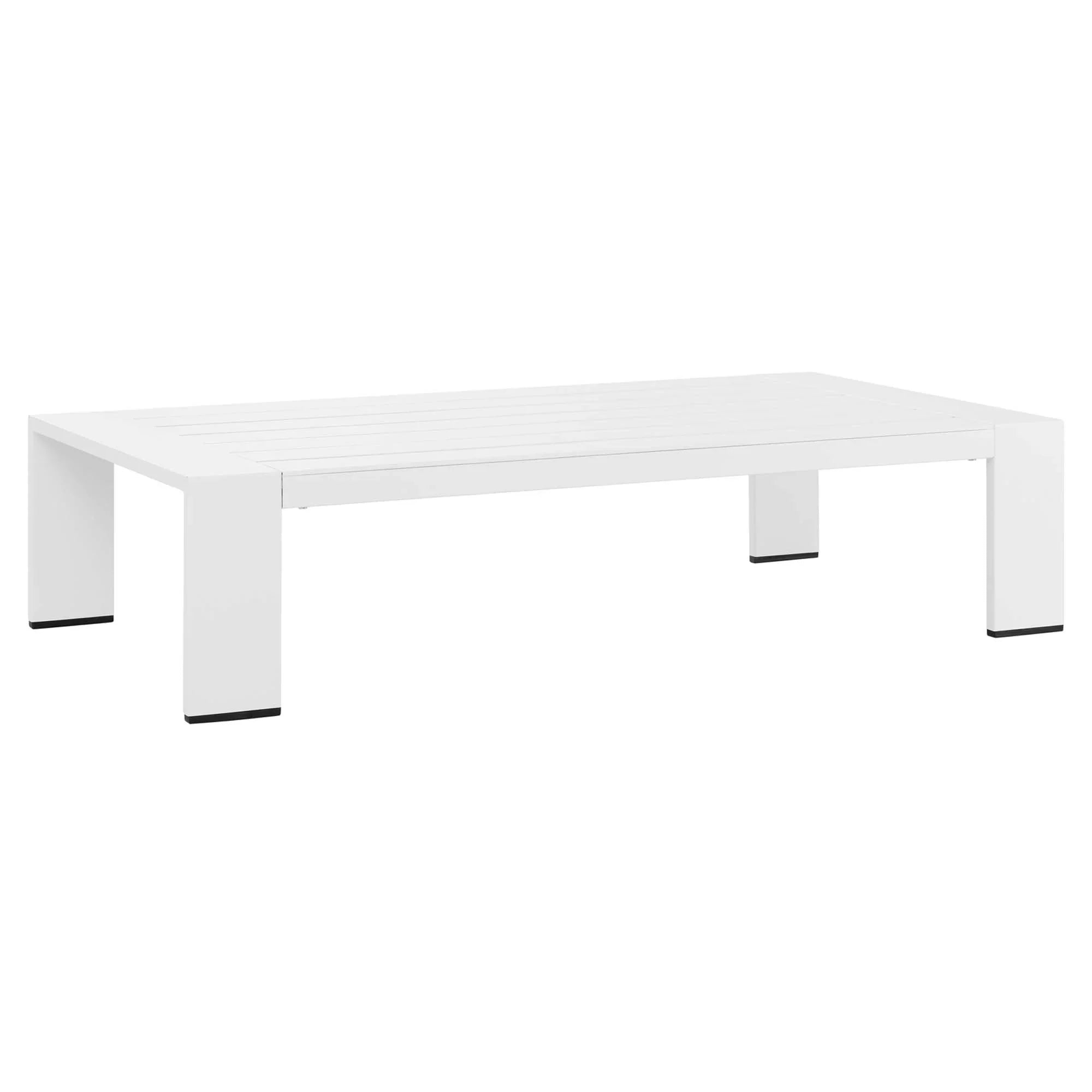 Tahoe Outdoor Patio Powder-Coated Aluminum Coffee Table in Gray