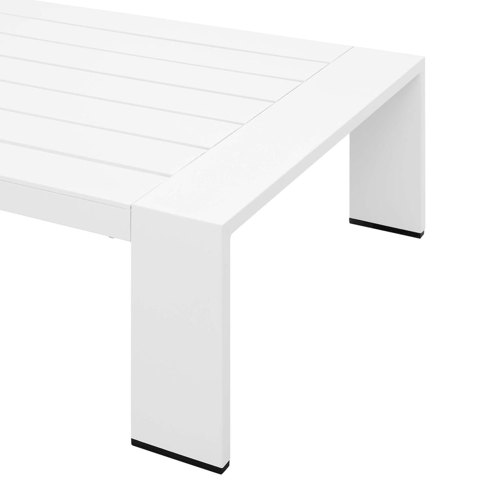 Tahoe Outdoor Patio Powder-Coated Aluminum Coffee Table in Gray