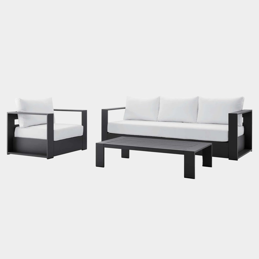 Tahoe 3-Piece Outdoor Patio Powder-Coated Aluminum Set