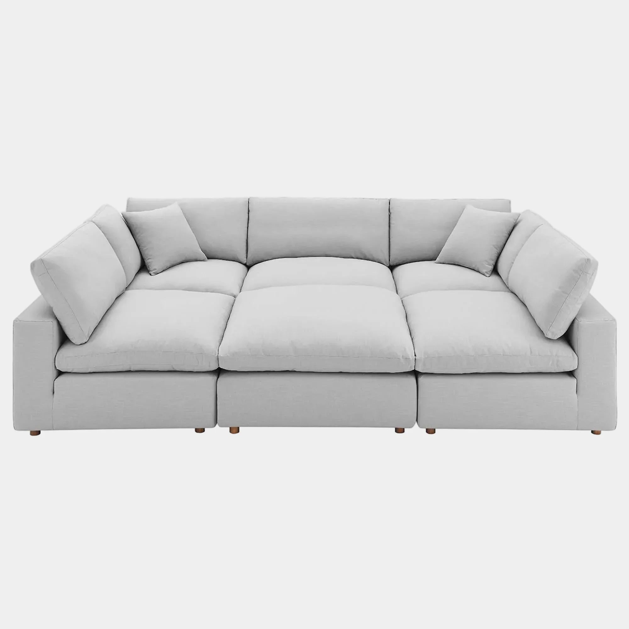Commix 6-Piece Down Filled Overstuffed Sectional Sofa