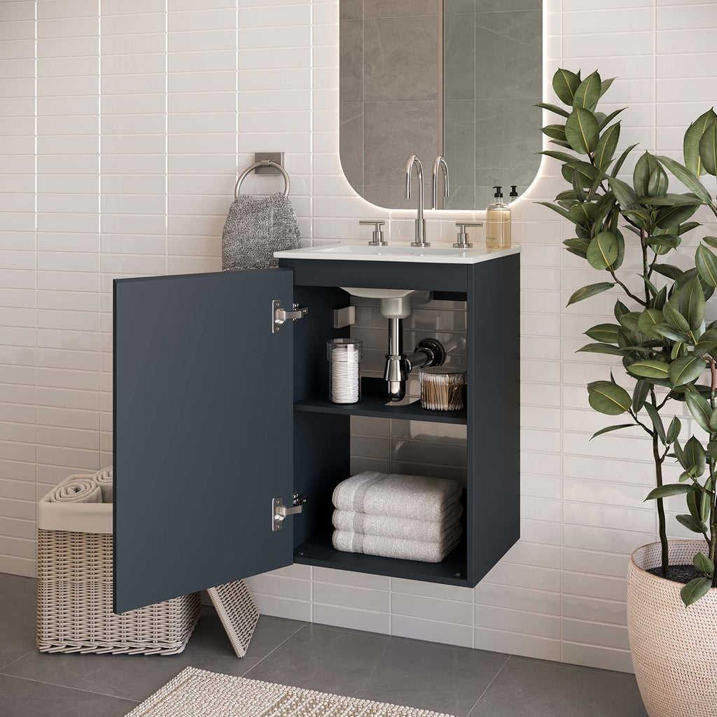 Bryn Wall-Mount Bathroom Vanity Basin Included