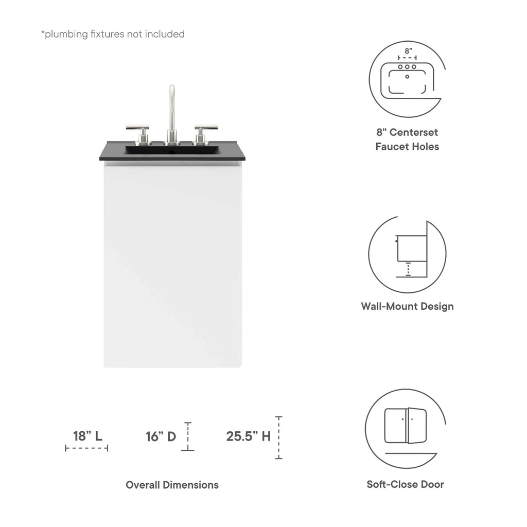 Bryn Wall-Mount Bathroom Vanity Basin Included
