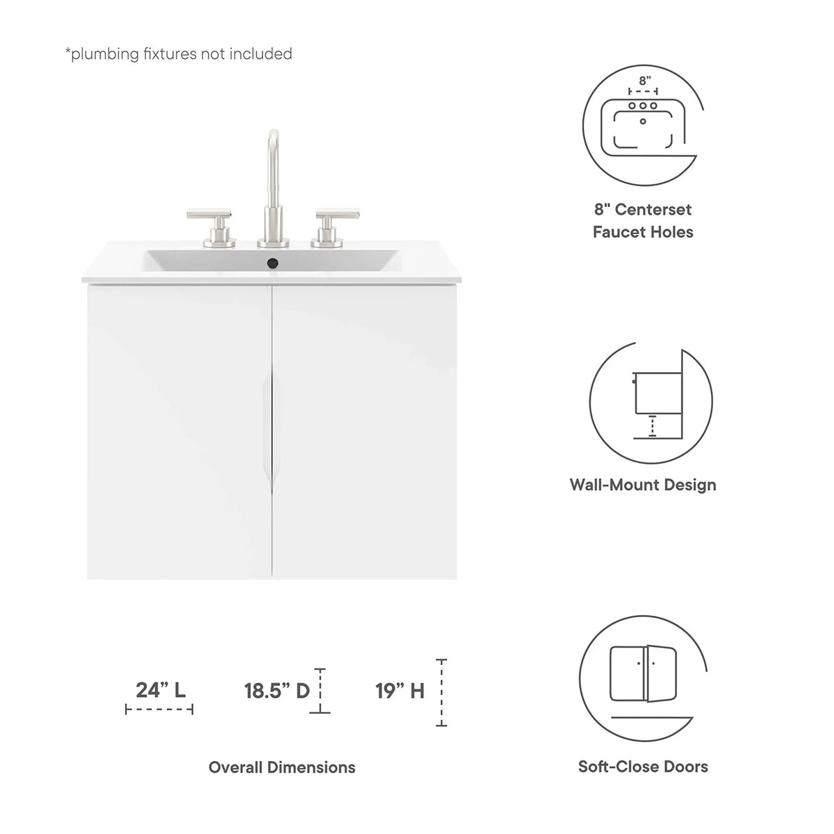 Vitality Bathroom Vanity Basin Included